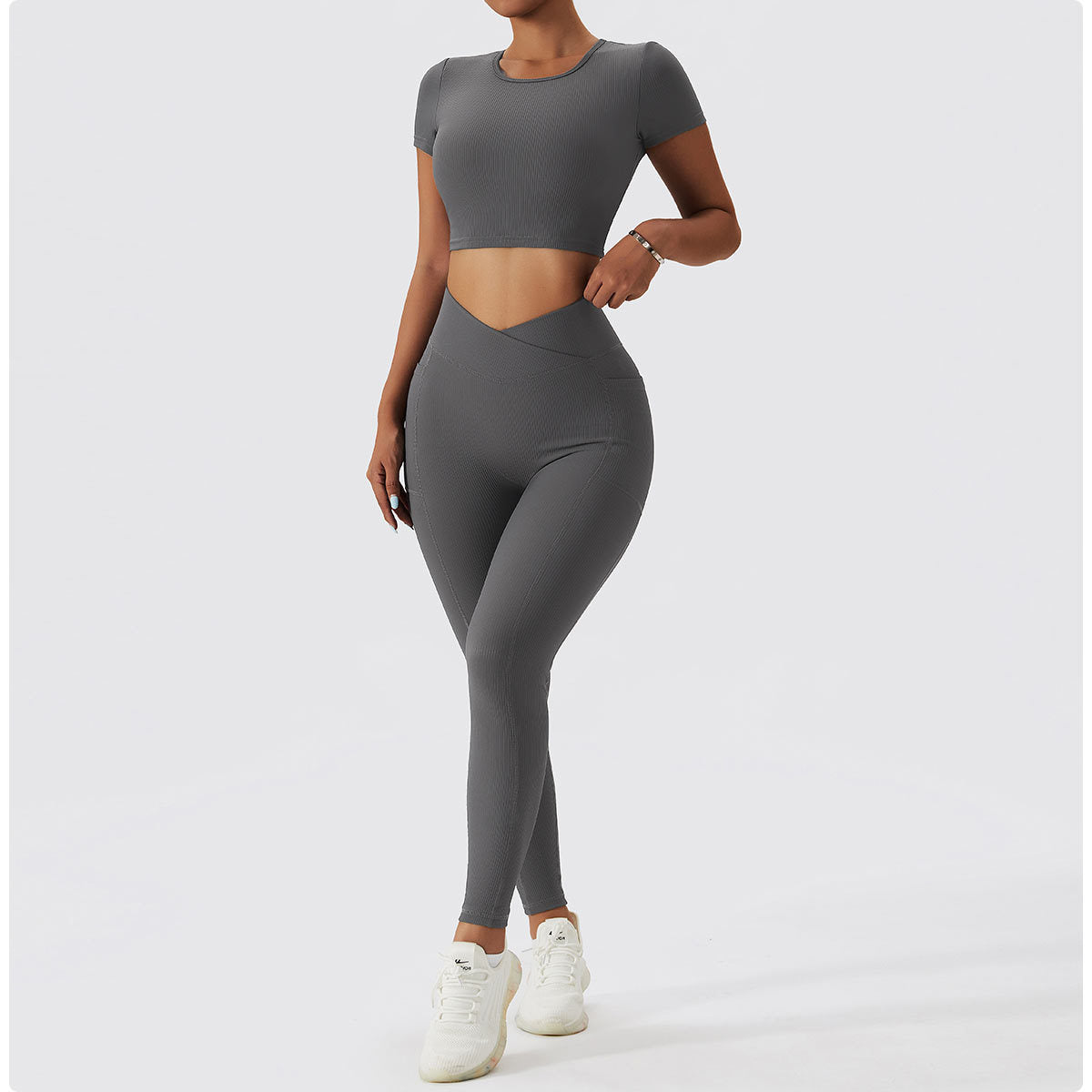 Short Sleeve Backless Top