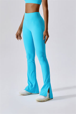 Split Hem Flare Yoga Leggings