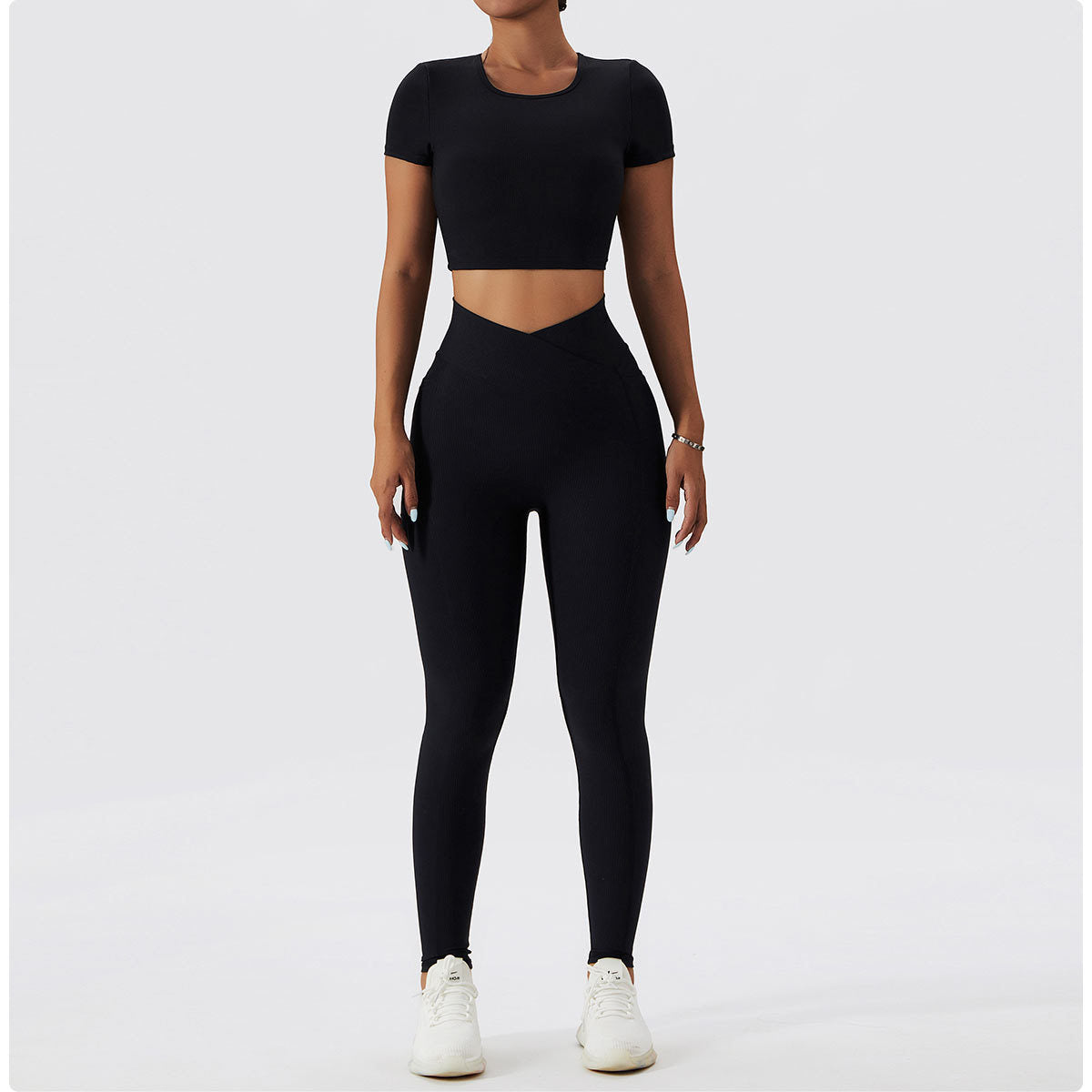 Short Sleeve Backless Top