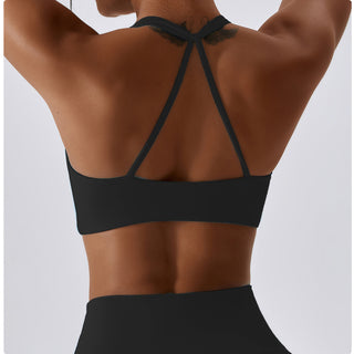 Twisted Backless Sports Bra