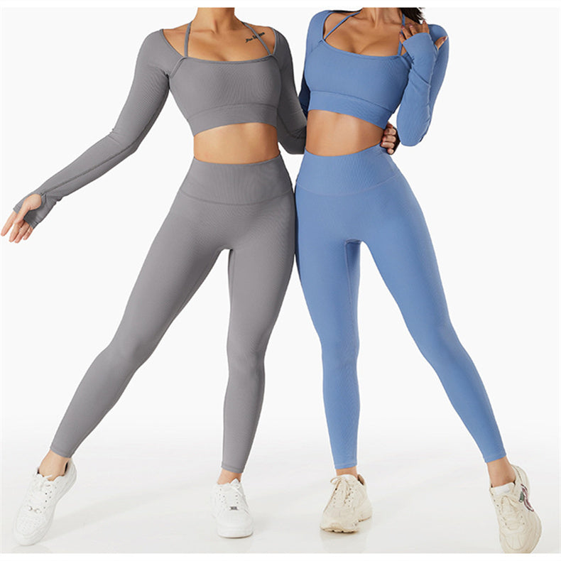Halter Strap Cropped Sports Top