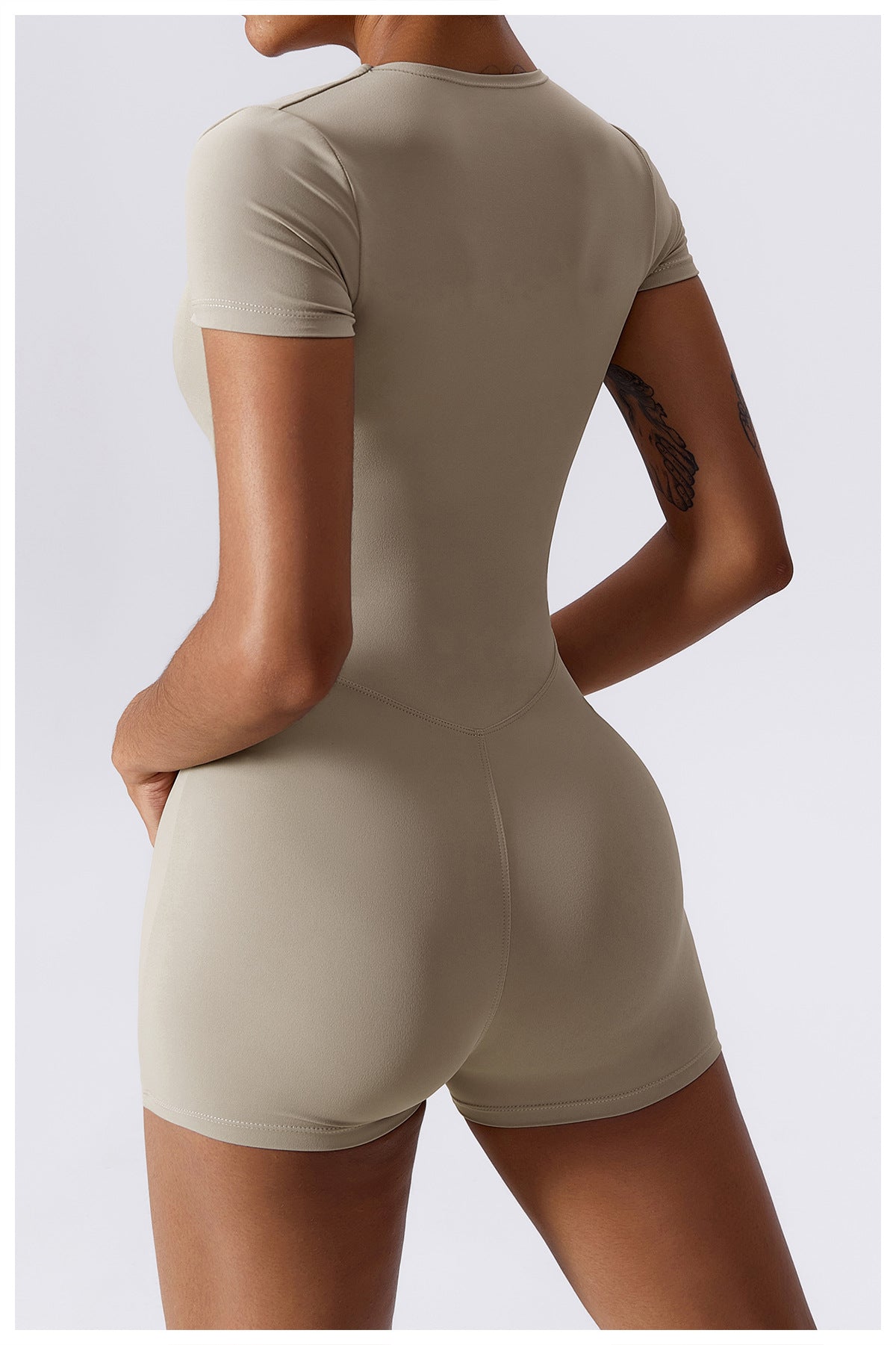 Cap Sleeve Square Neck Yoga Romper