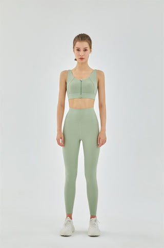 Zip Front Sports Bra