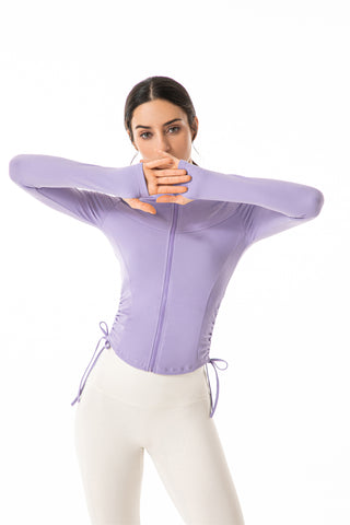Stand Collar Full Zip Yoga Jacket