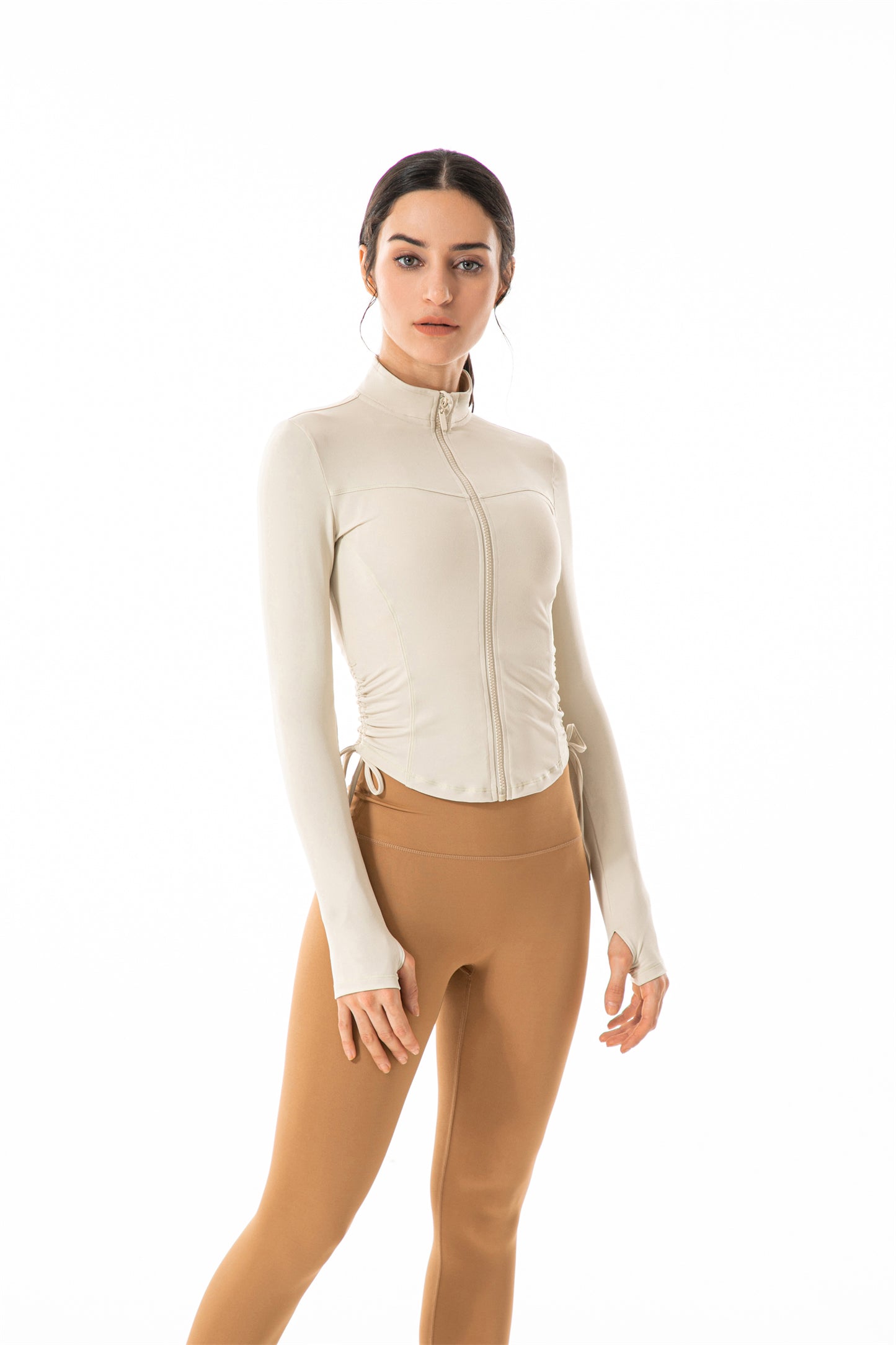 Stand Collar Full Zip Yoga Jacket