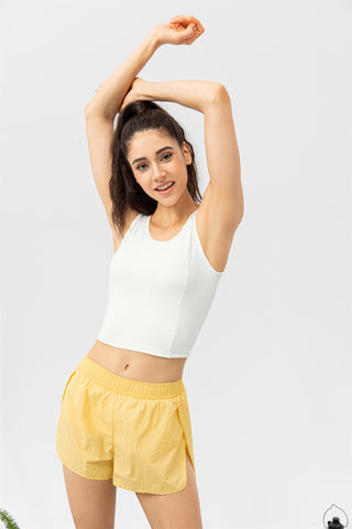 Round Neck Cropped Tank Top