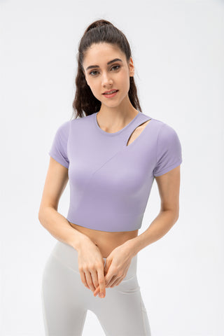 Cut Out Cropped Sports Top