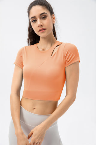 Cut Out Cropped Sports Top