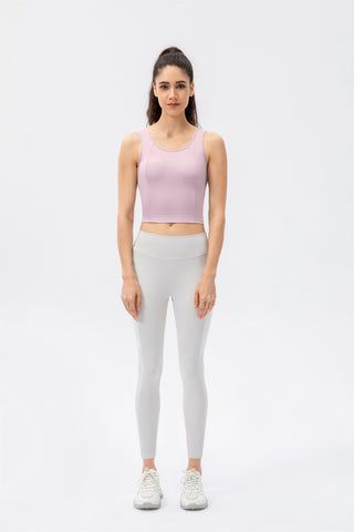 Round Neck Cropped Tank Top
