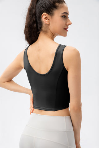 Round Neck Cropped Tank Top