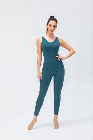 High Rise Crossover Full Length Jumpsuit