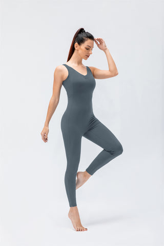 High Rise Crossover Full Length Jumpsuit