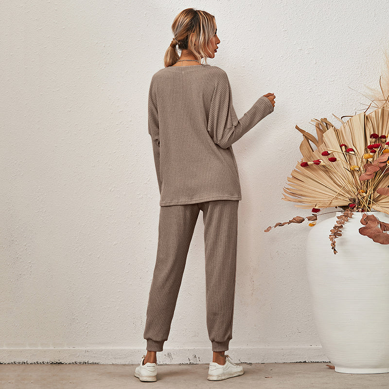 Loose Long Sleeve & Pants Lounge Set