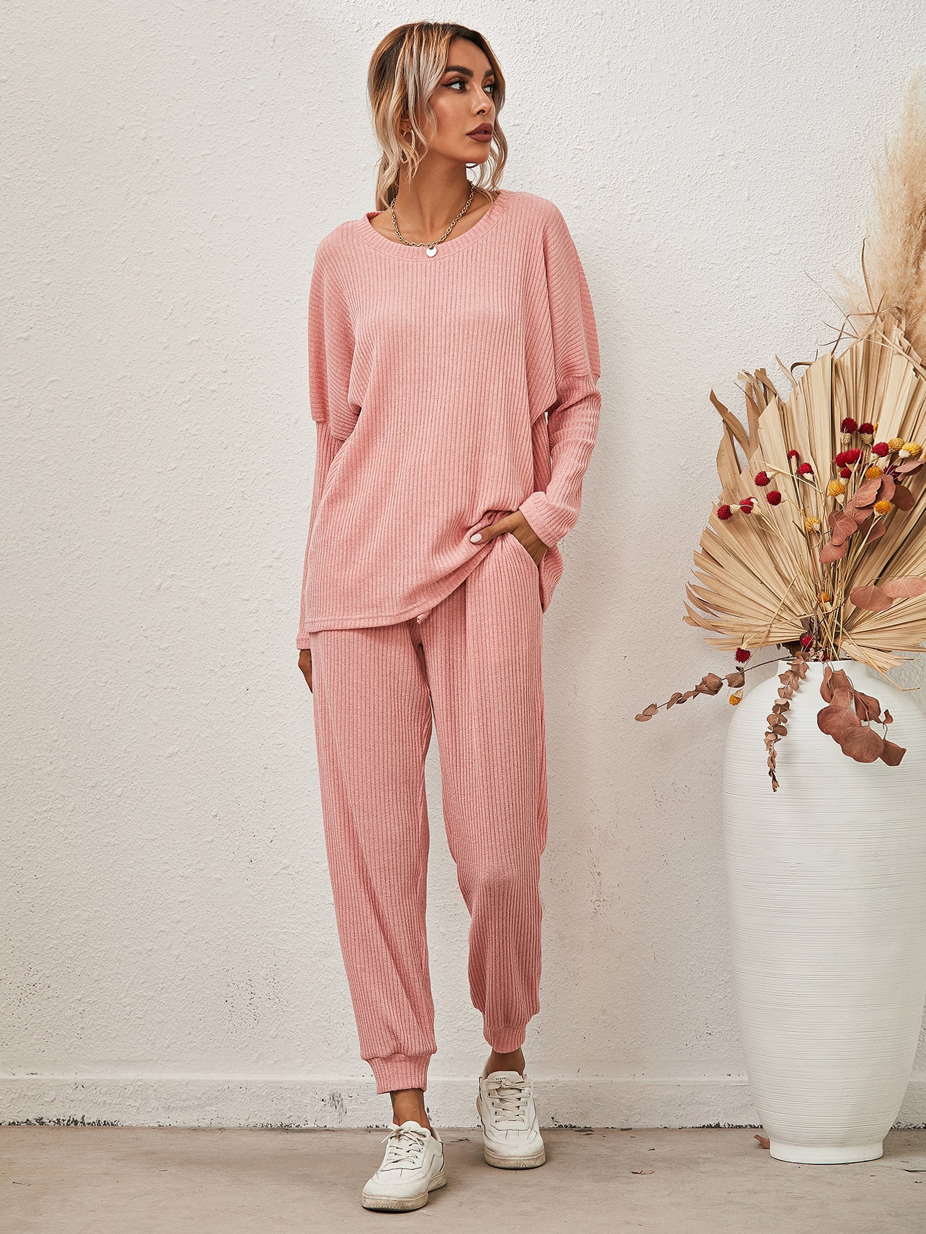 Loose Long Sleeve & Pants Lounge Set