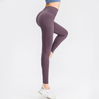 High Waisted Crossover Plain Leggings