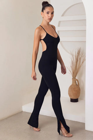Scoop Neck Backless Jumpsuit