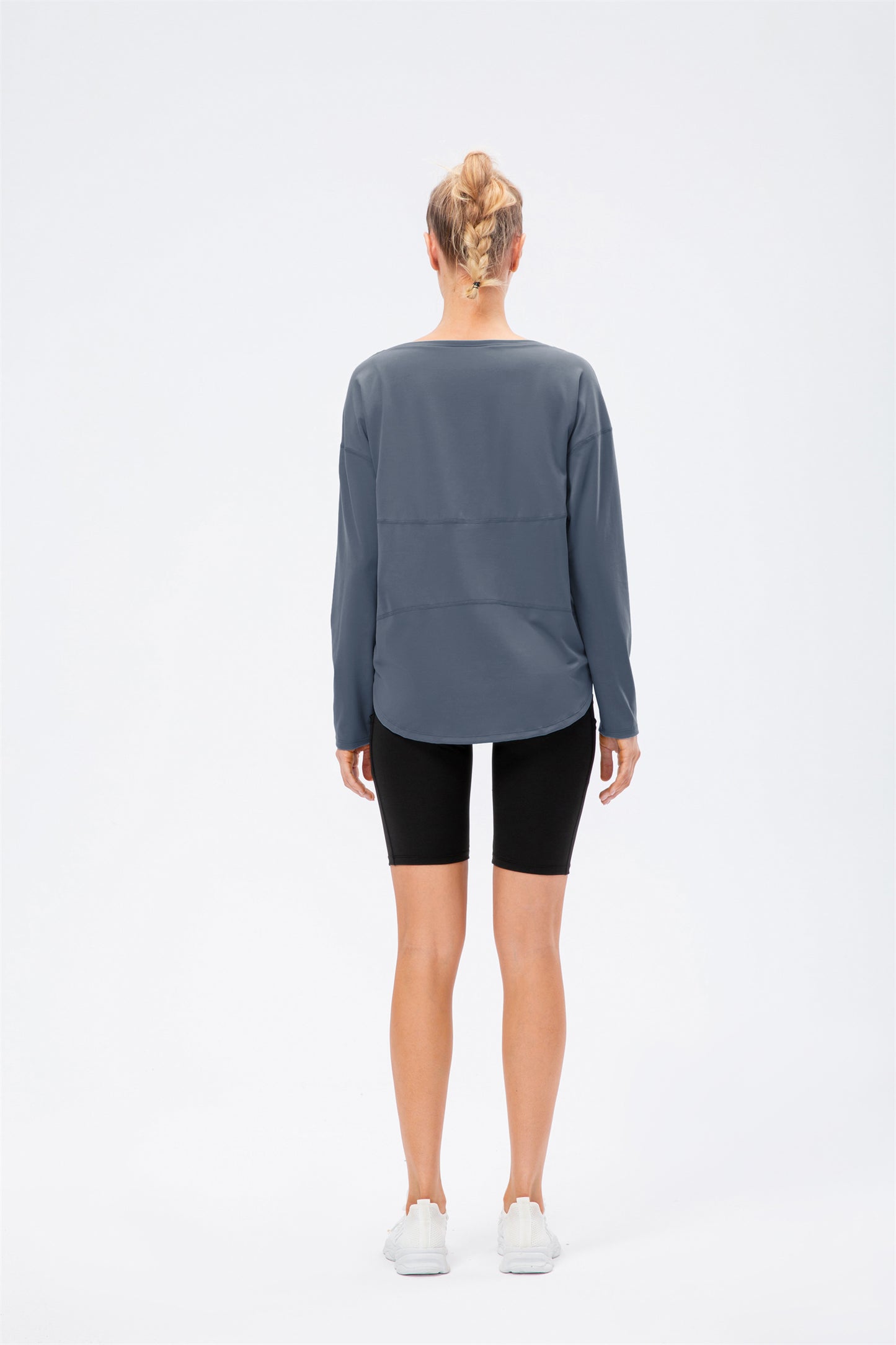 Long Sleeve Drape Cut Sportwear Curved Hem Tracksuit