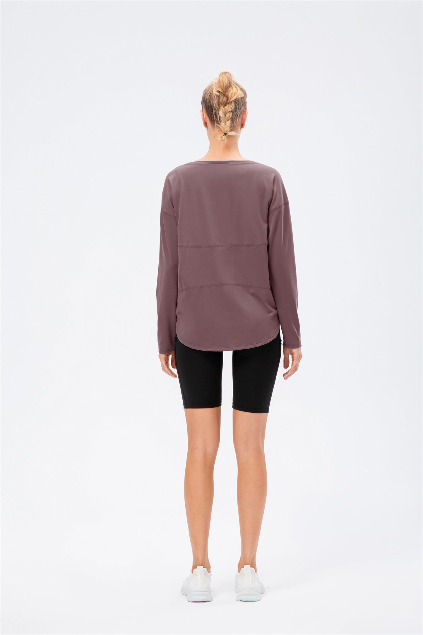 Long Sleeve Drape Cut Sportwear Curved Hem Tracksuit