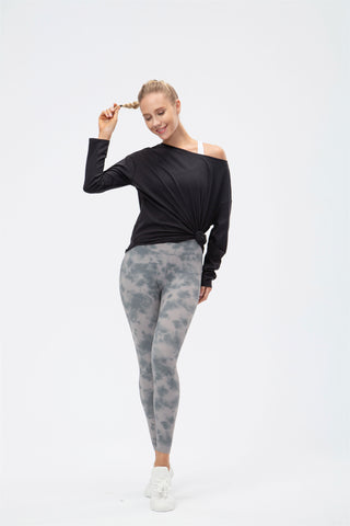 Long Sleeve Drape Cut Sportwear Curved Hem Tracksuit