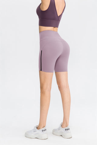Mesh High Waisted Biker Shorts