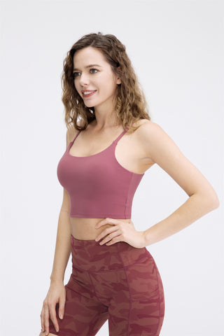 Padded Workout Cropped Tank Top