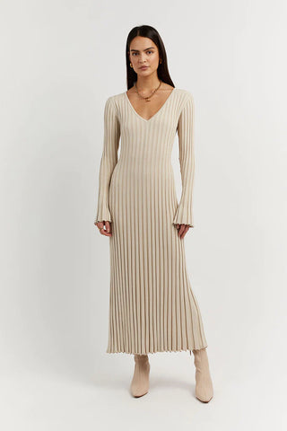 Sleeved Knit Midi Dress