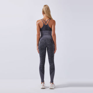Seamless Gym Yoga Set Sports Bra & Leggings Snake Print for Women