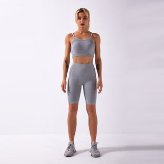 Seamless Gym Yoga Set Sports Bra & Shorts
