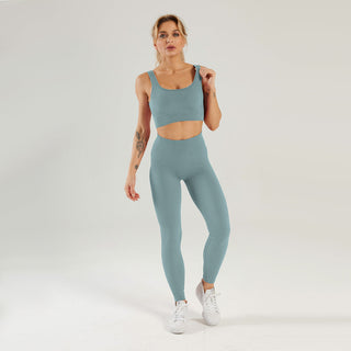 Seamless Gym Yoga Set Sports Bra & Leggings for Women