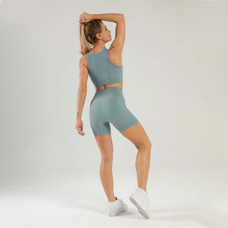 Seamless Gym Yoga Set Tank Top & Shorts for Women