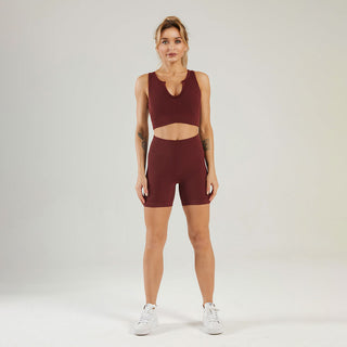 Seamless Gym Yoga Set Tank Top & Shorts for Women