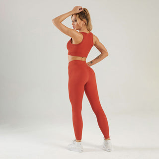 Seamless Gym Yoga Set Tank Top & Leggings for Women