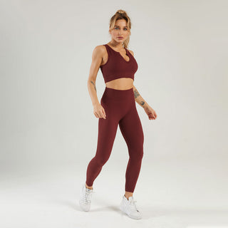 Seamless Gym Yoga Set Tank Top & Leggings for Women