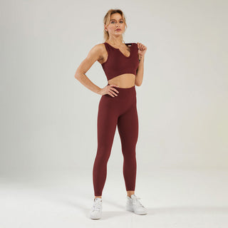 Seamless Gym Yoga Set Tank Top & Leggings for Women