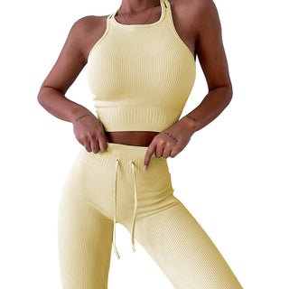 Seamless Gym Yoga Set Tank Top & Leggings for Women