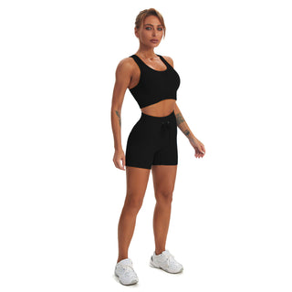 Seamless Gym Yoga Set Tank Top & Shorts for Women