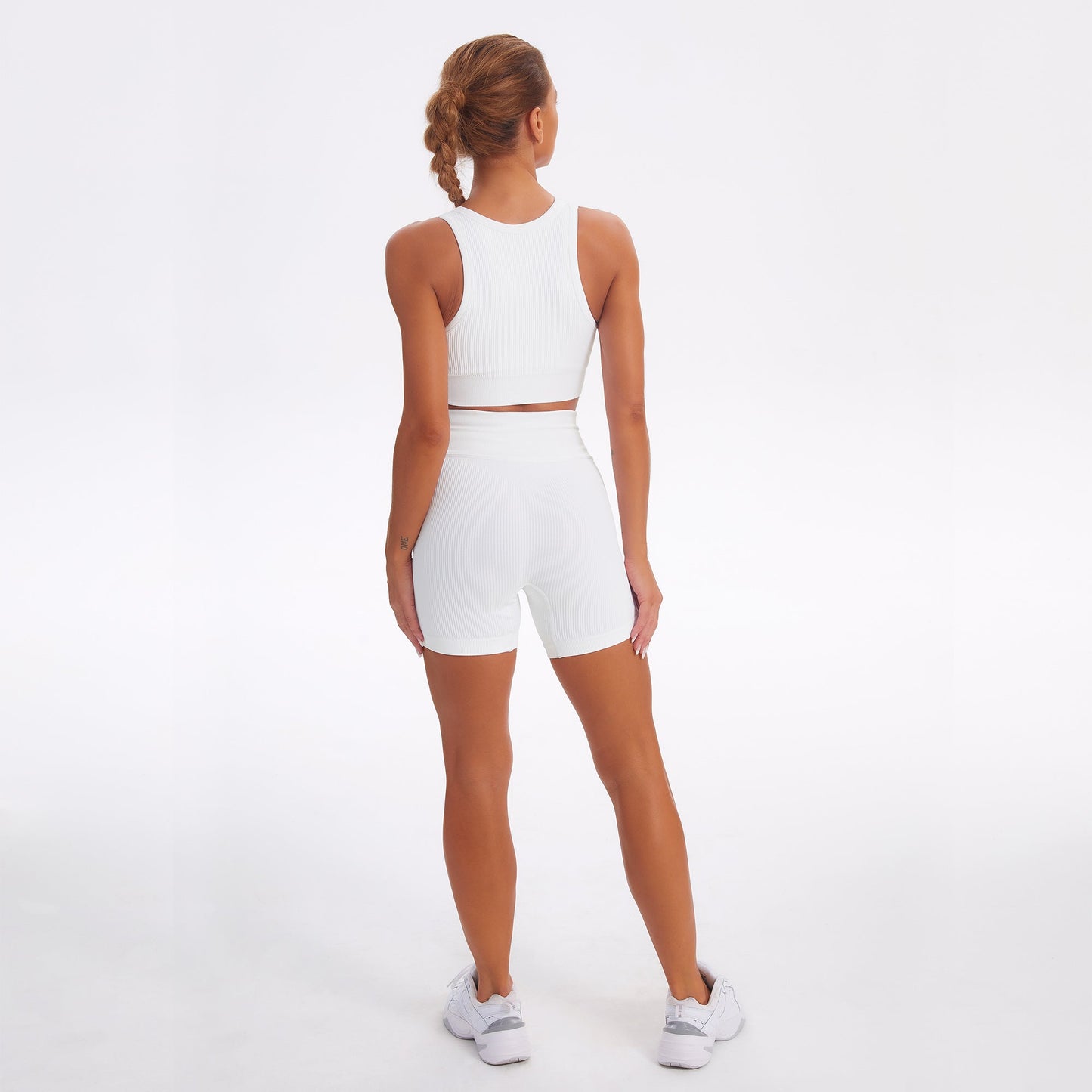 Seamless Gym Yoga Set Tank Top & Shorts for Women