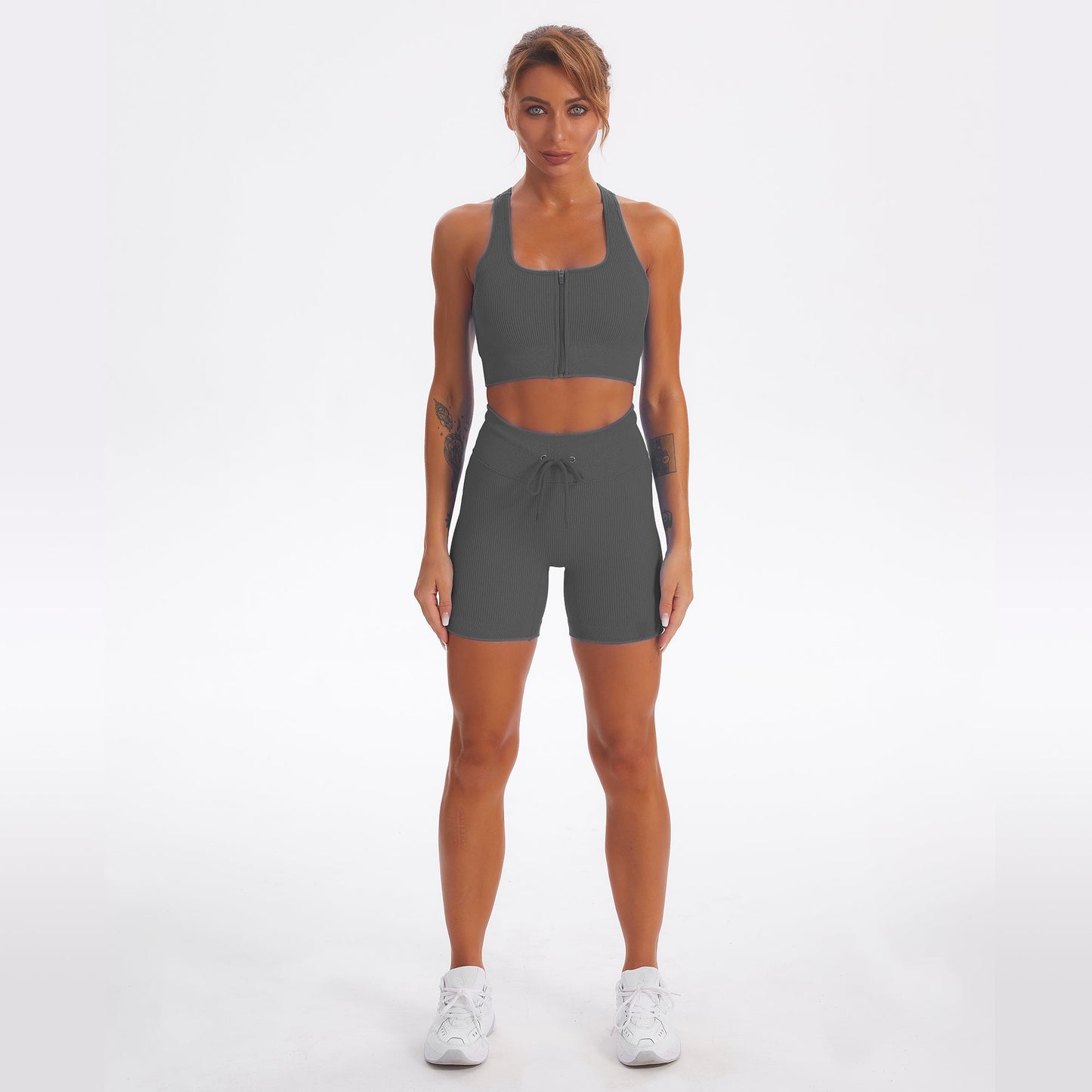 Seamless Gym Yoga Set Tank Top & Shorts