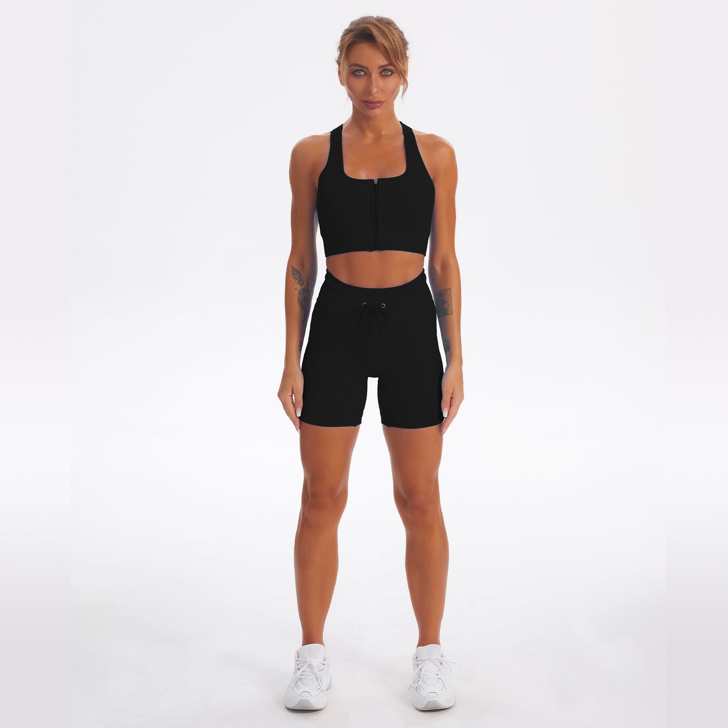 Seamless Gym Yoga Set Tank Top & Shorts