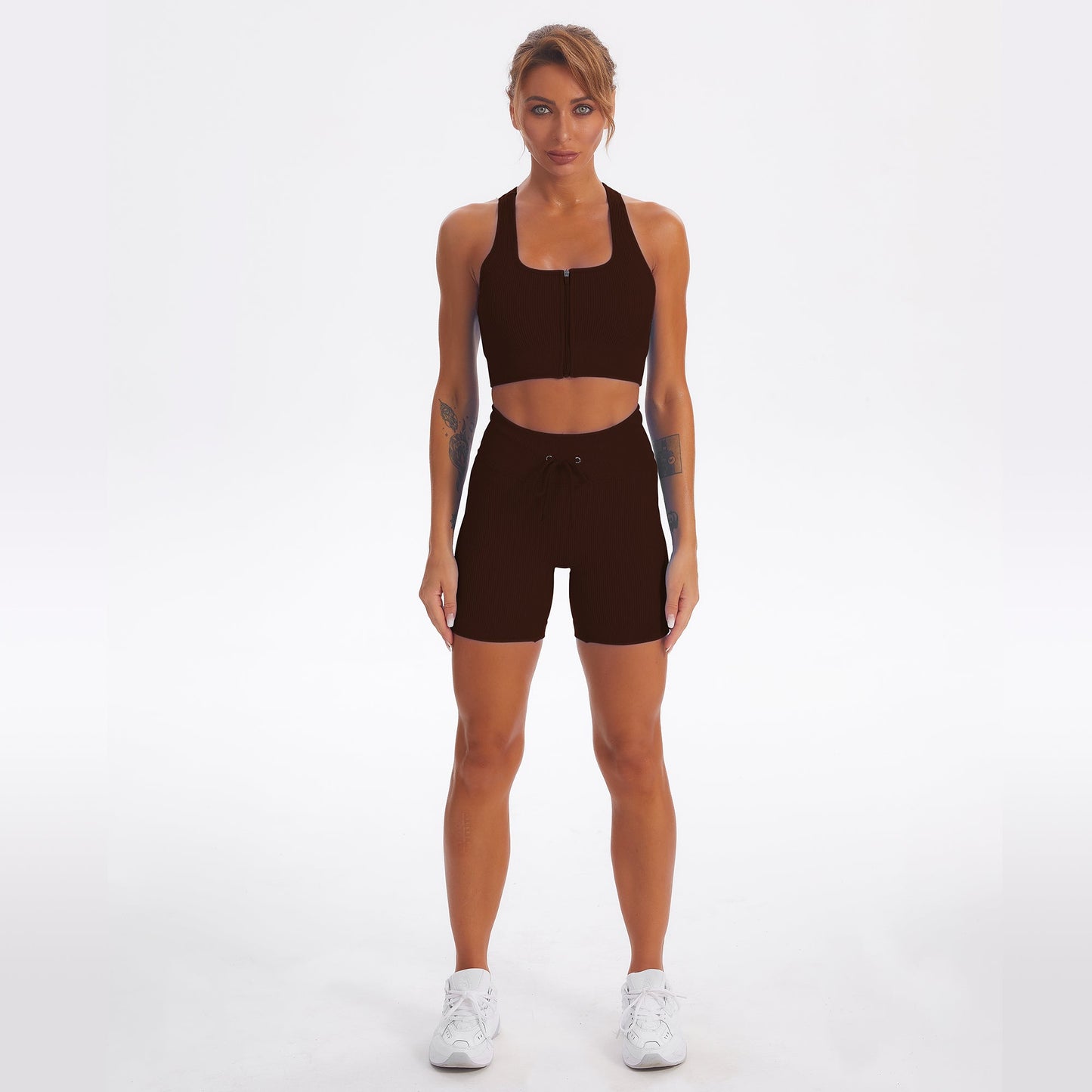 Seamless Gym Yoga Set Tank Top & Shorts