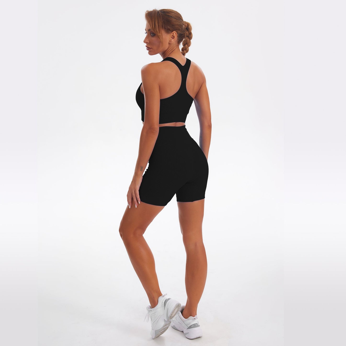 Seamless Gym Yoga Set Tank Top & Shorts