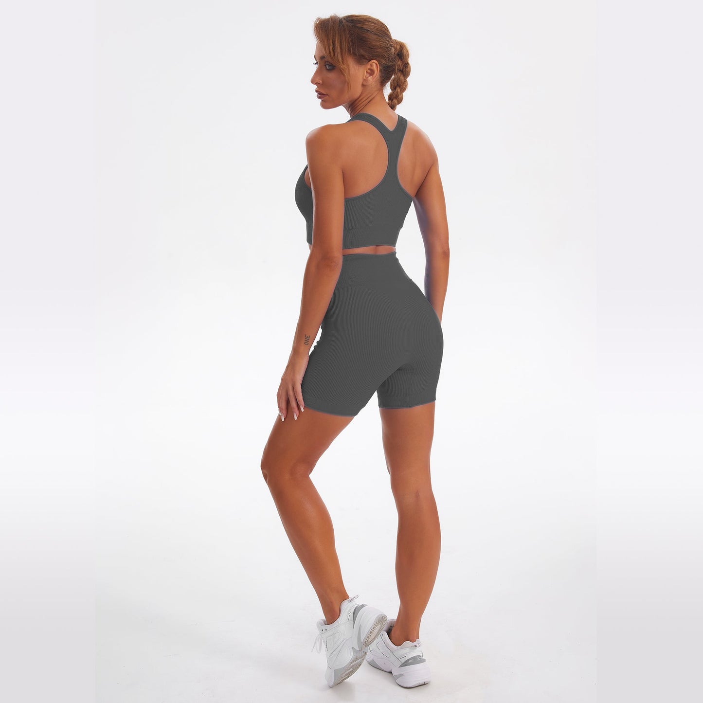 Seamless Gym Yoga Set Tank Top & Shorts