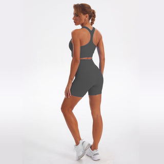 Seamless Gym Yoga Set Tank Top & Shorts
