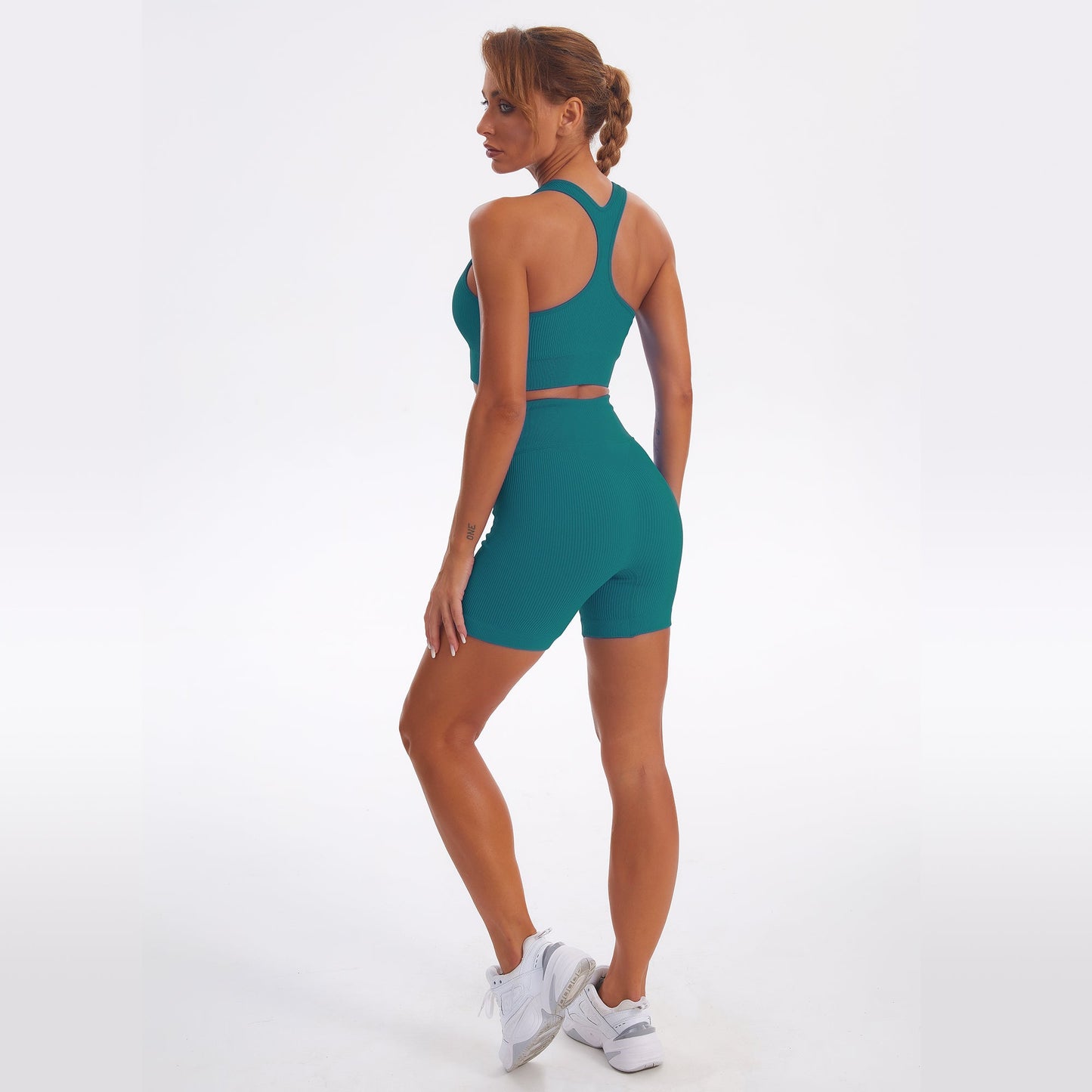Seamless Gym Yoga Set Tank Top & Shorts