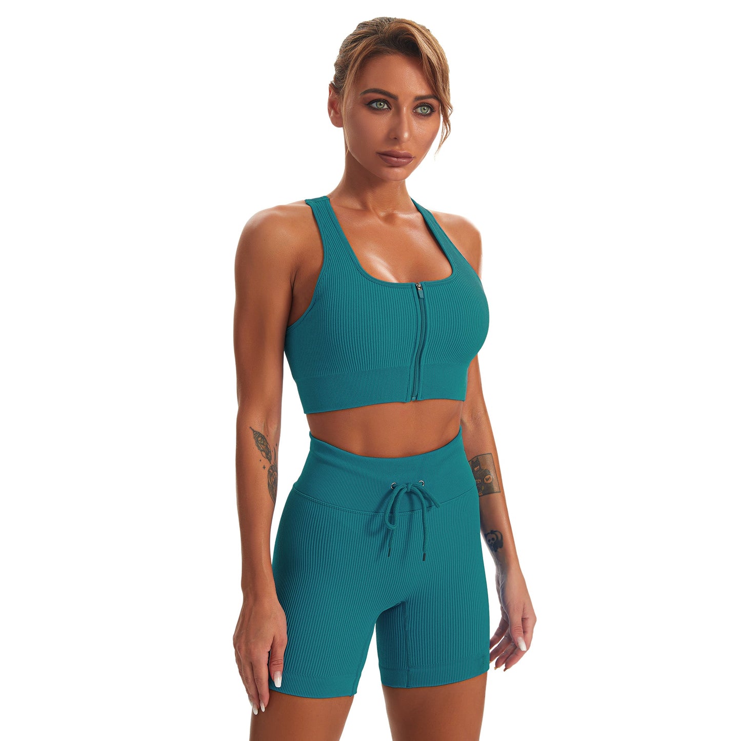 Seamless Gym Yoga Set Tank Top & Shorts