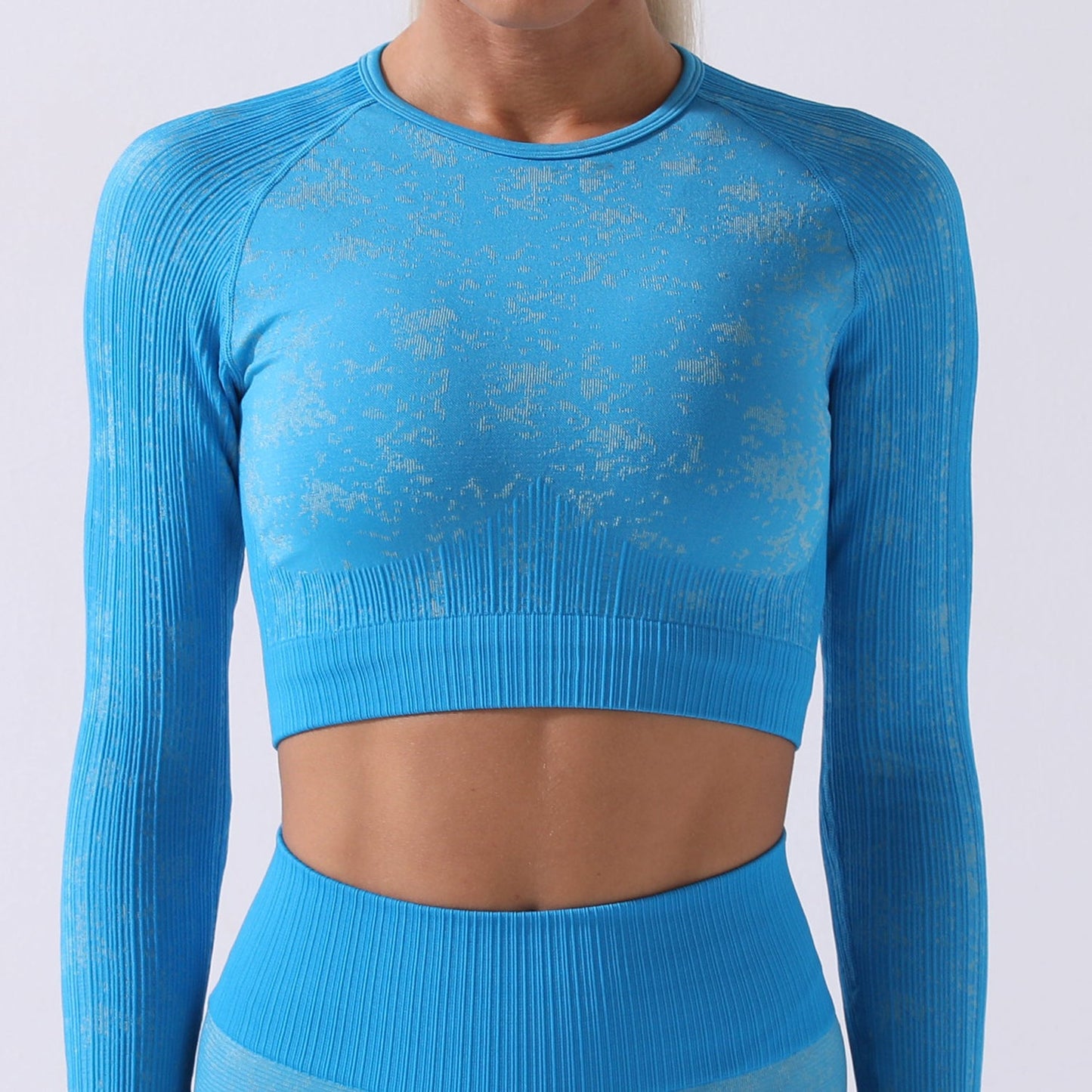 Seamless Yoga Suit Long Sleeve Top & Leggings