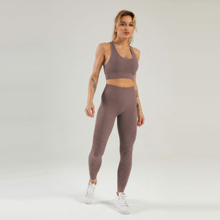 Seamless Gym Yoga Set Sports Bra & Leggings Floral Print for Women