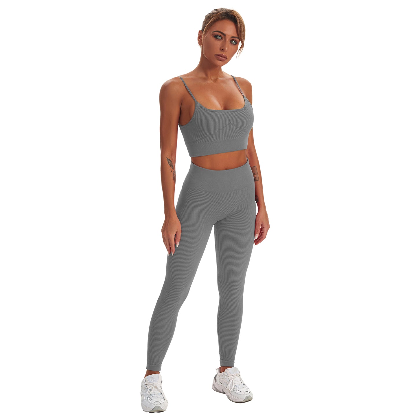 Seamless Gym Yoga Set Tank Top & Leggings