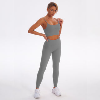 Seamless Gym Yoga Set Tank Top & Leggings