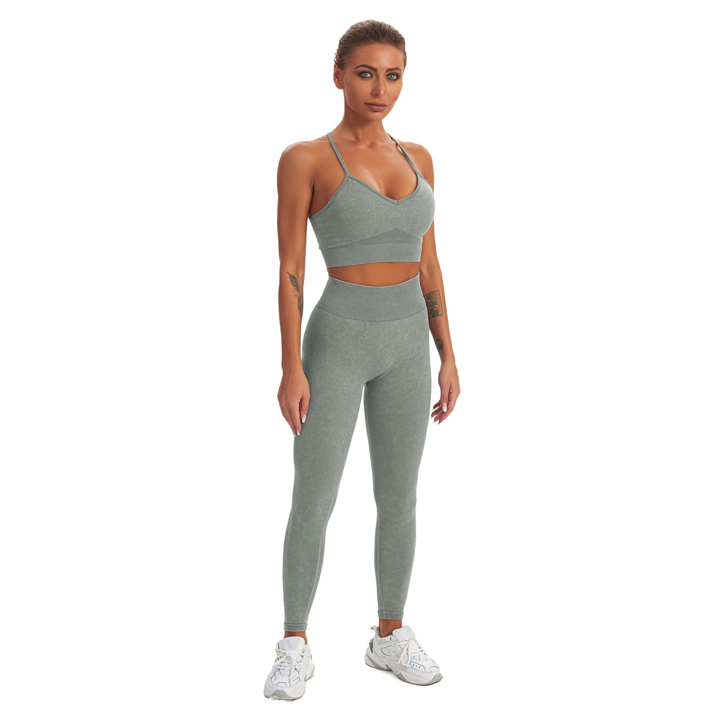 Seamless Gym Yoga Set Sports Bra & Leggings